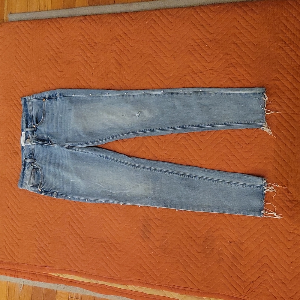 LOFT pearl studded skinny jeans size 25